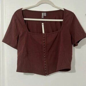 NEW ASOS Faux Corset Crop Top